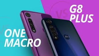 Motorola Moto G8 Plus vs Motorola One Macro Comparativo [upl. by Dnalkrik]