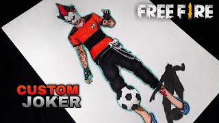 Custom Joker Bundle Drawing  FREEFIRE DRAWINGS  KAKU ARTS [upl. by Llesram911]