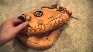 Wilson A2403 Catchers Mitt Relace  Before and After Glove Repair [upl. by Castillo]