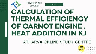 Determine THERMAL EFFICIENCY of CARNOT ENGINE AND HEAT ADDITION IN KJ amp KCAL [upl. by Birch504]