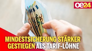 Mindestsicherung stärker gestiegen als TarifLöhne [upl. by Eineg401]