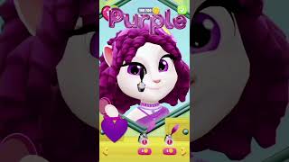 Purple makeover💜💜My talking angela2❤ edit shorts gaming [upl. by Hochman]