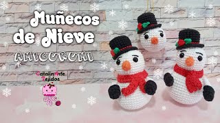 Muñeco de nieve amigurumi  adornos para arbolito  CatalinArte Tejidos [upl. by Nocaj689]