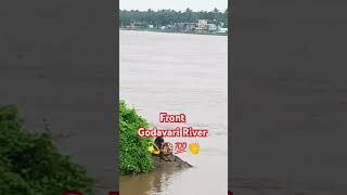 In Front Of Godavari River motivation india nature river godavari viralvideo rseducare [upl. by Hyman]