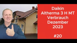 Daikin Altherma 3 H MT Verbrauch Dezember 2023 [upl. by Emanuele]