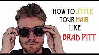 HOW 2 CUT YOUR OWN HAIR LIKE BRAD PITT  DIY FAUX HAWK [upl. by Venterea]