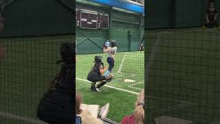 Line Drive to Pitcher Winter Indoor 14U C Girls Fast Pitch Softball [upl. by Nemrak]