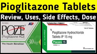 Pioglitazone 15 mg 30 mg Uses in Hindi  Pioglitazone Mechanism of Action Side Effects Dose [upl. by Wolenik]