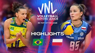 🇧🇷 BRA vs 🇵🇱 POL  Bronze Match  Highlights  Womens VNL 2024 [upl. by Ailana]