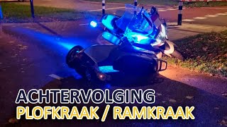 Politie  Achtervolging verdachten heterdaad ramkraakplofkraak  Utrecht Stad [upl. by Dnalor]