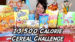 THE 13500 CALORIE KID CEREAL CHALLENGE [upl. by Drhacir]