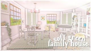 BLOXBURG Soft Green Family House  NO GAMEPASS ♡ [upl. by Aihsak]