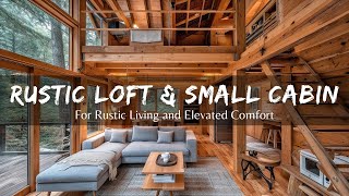 Rustic Elegance Small Cabin Ideas with Loft for Rustic Living and Elevated Comfort [upl. by Ydnerb]