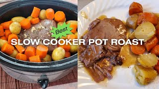 HEARTY Slow Cooker POT ROAST  Easy Crockpot Dinner [upl. by Lavoie]