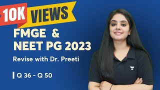 Revise with Dr Preeti  Q 36  Q 50  Pathology amp Microbiology for FMGE amp NEET PG 2023 [upl. by Treulich]