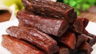 Como desidratar carne em forno convencional  JERKY BEEF DE SOBREVIVÊNCIA [upl. by Kermit]