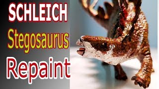 SCHLEICH 2017er Stegosaurus  Repaint [upl. by Haimehen]