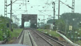 Führerstandsmitfahrt Bahnbrücke Worms  Fahrt über den Rhein hinterer Führerstand [upl. by Westfall]