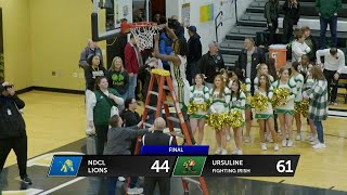 Ursuline coach celebrates district championship [upl. by Tneciv373]