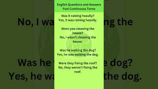 English Questions and Answers  Past Continuous Tense shorts [upl. by Ahsimed]