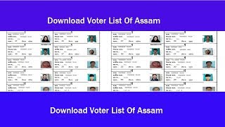 How To Download Voter List Assam [upl. by Lenard]