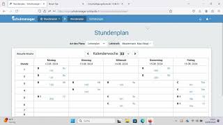 Stundenplan im Schulmanager Gymnasium Landsberg [upl. by Enilaf]