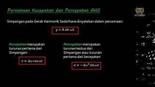 Persamaan Kecepatan dan Percepatan Gerak Harmonik Sederhana  FISIKA KELAS X [upl. by Archibold]