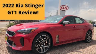 2022 KIA STINGER GT1 Review Hichroma Red with Black interior [upl. by Eidok]