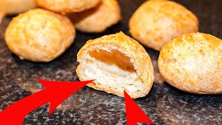 French Cheese Puffs Gougères Easy Recipe [upl. by Nrubua]