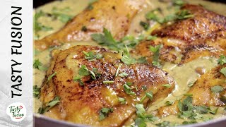 Chicken Fricassee  Delicious French Chicken Recipe [upl. by Sonitnatsnok90]