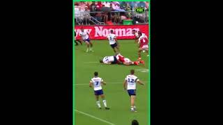 Felise Kaufusi Smashes Hudson Young shorts nrl [upl. by Eerolam752]