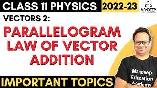 Parallelogram Law Of Vector Addition  Vectors Physics Class 11th Part 03  CBSE JEE NEET [upl. by Charie]