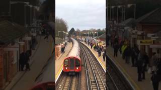 Central line train arriving at Epping station [upl. by Nyasuh]