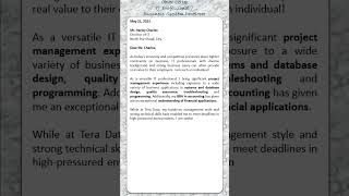 Cover Letter for IT Professional  Business System Developer coverletter lettersapplications [upl. by Katharyn]