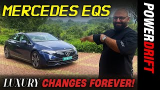 MercedesBenz EQS 580 4MATIC  Electric Luxury Made For India By India  Review  PowerDrift [upl. by Sheba]