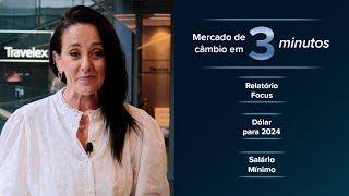 Relatório Focus Dólar para 2024 Salário mínimo  Mercado de câmbio em 3 minutos [upl. by Bowe680]