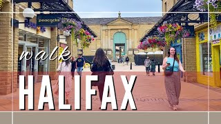 Halifax West Yorkshire UK  Town Walk 2024 [upl. by Mechling]