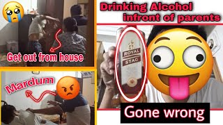 ALCOHOL prank on parents  Gone wrong 🤕 ​⁠daywithkush [upl. by Trebleda]