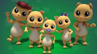 Cat Finger Family  nursery rhyme Farmees  kids songs  3D rhyme  Children Song by Farmees [upl. by Eetsim932]