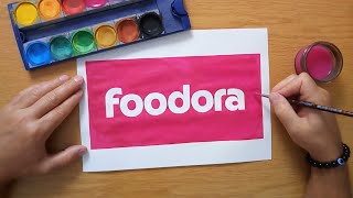 How to draw a foodora logo [upl. by Paris]