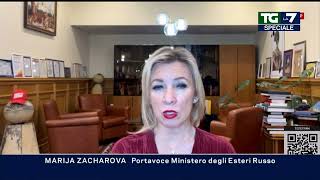 Ucraina il botta e risposta tra la portavoce russa e Draghi quotSanzioni indecenti Di indecente [upl. by Anihtyc]