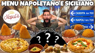 MANGIO UN MENÙ DI PIZZE E ARANCINI con FOOD CHALLENGE SEGRETA  Napoli VS Sicilia  MAN VS FOOD [upl. by Nesbitt644]