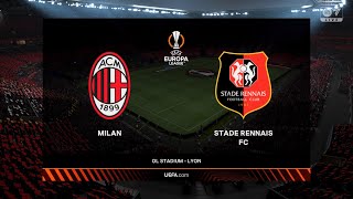 FC 24 AC MilánStade Rennes Europa League Repesca Ida PS4 [upl. by Ambrosi]