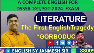 GORBODUC ENGLISH LITERATURE DSSSB 2024 KVS  UPTGTPGT NVS  MPTETclass 7 [upl. by Madelena]