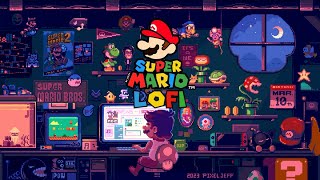 Super Mario 🍄 Lofi HipHop best calm and relaxing Mix  Super Mario Bros  Art pixeljeffdesign [upl. by Lledrac441]