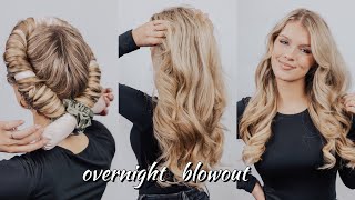 Overnight Blowout EASY heatless curls [upl. by Benenson]