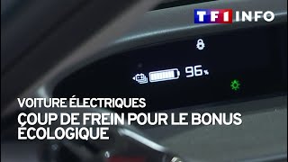 Voitures électriques  coup de frein pour le bonus écologique [upl. by Richman343]