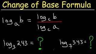 Change of Base Formula  Logarithms [upl. by Coit]