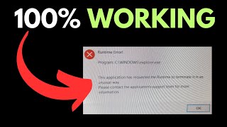 How to fix runtime error on Windows [upl. by Rurik802]