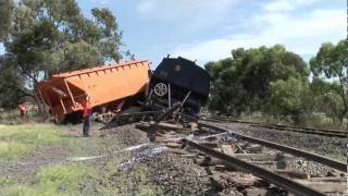 Train Derailment El Zorro Grain at Donald Sat 241211 [upl. by Giuliana]